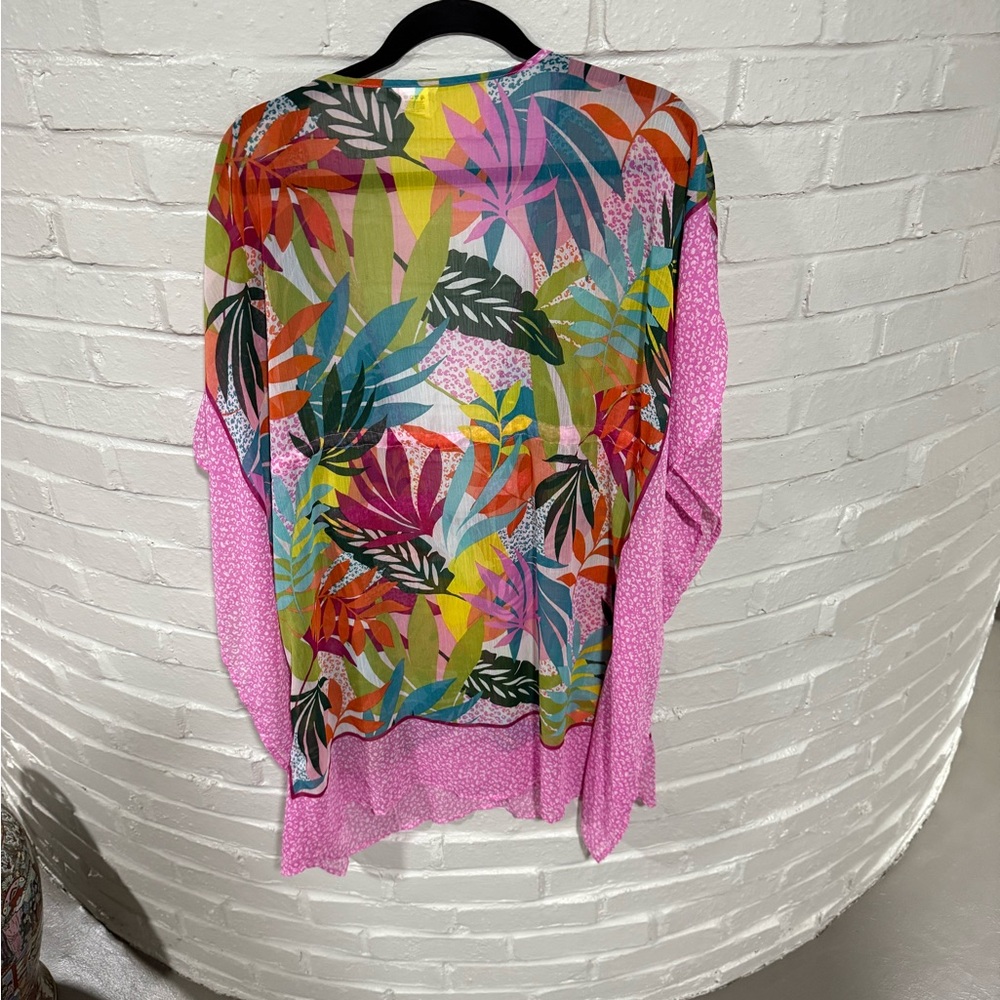 Bleu Rod Beattie Multicolor Tropical Swim Coverup - Picture 3 of 3